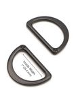 Two black plastic D-rings, one labeled 'PVC RING' and the other 'PVC RING 1/4 IN', shown on a white background.