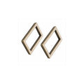 Two small rectangular metal frame pieces with rounded corners, shown on a plain white background.