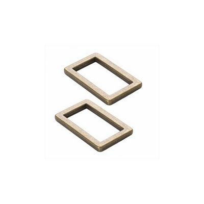 Two small rectangular metal frame pieces with rounded corners, shown on a plain white background.