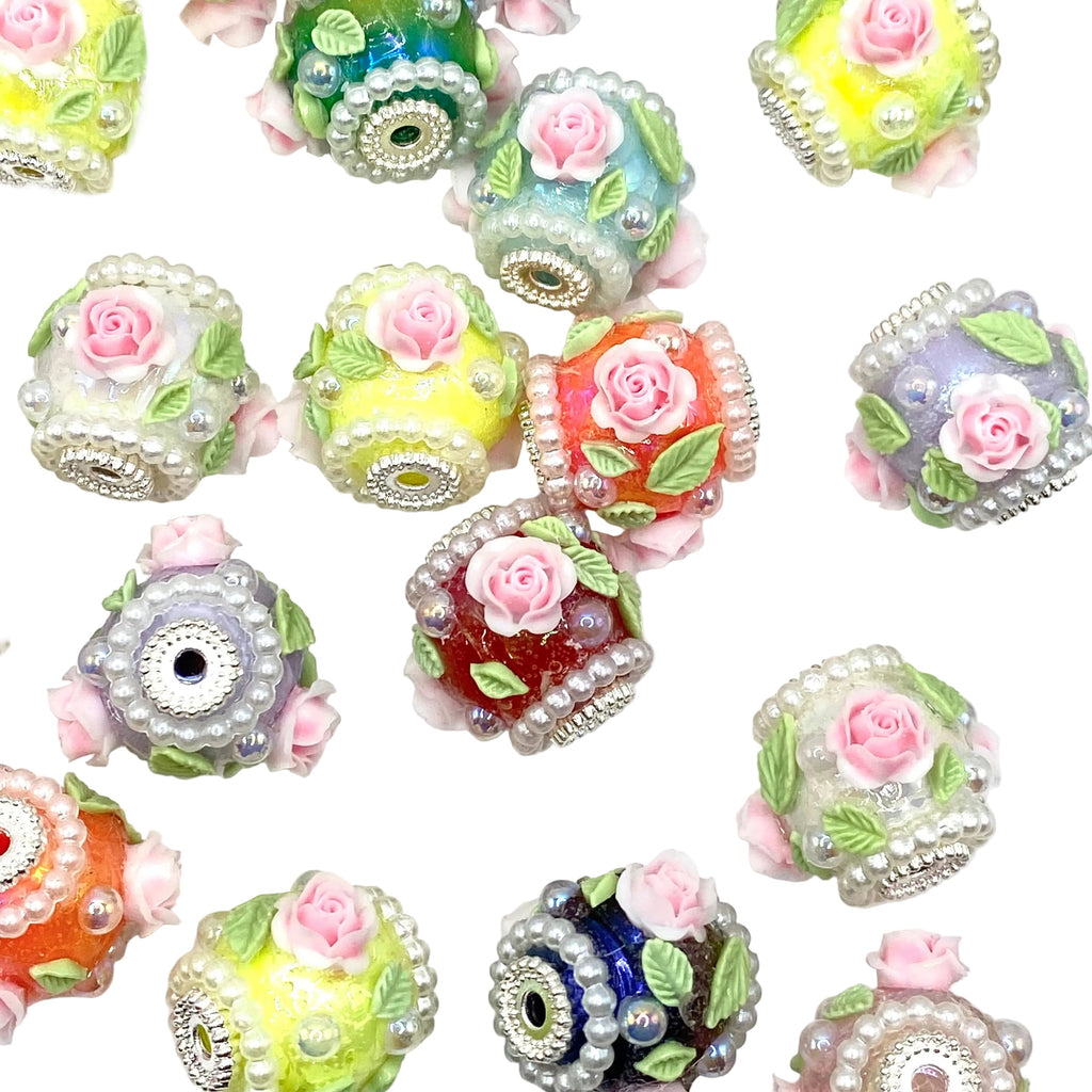 Roses Fall, But The Thorns Remain Fancy Acrylic Beads