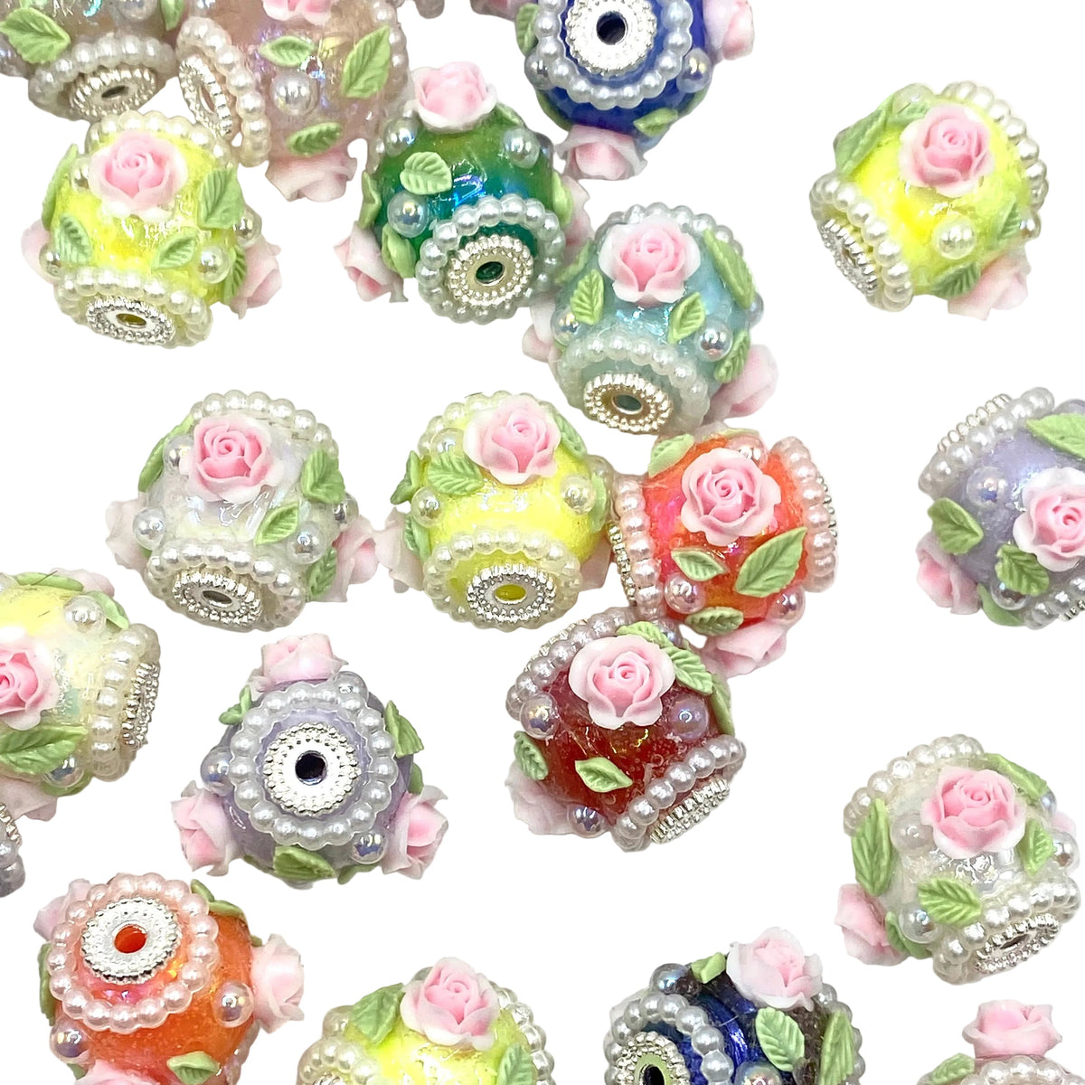 Roses Fall, But The Thorns Remain Fancy Acrylic Beads