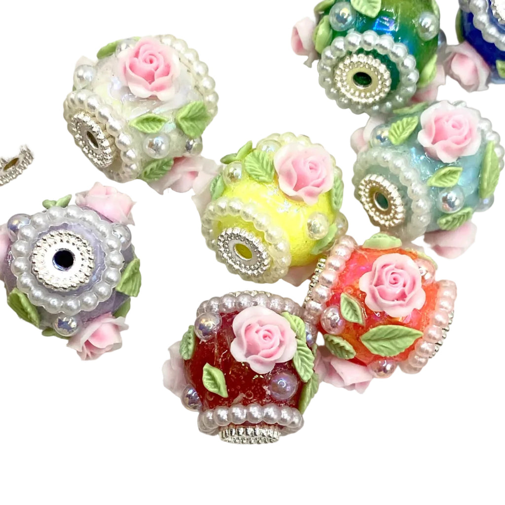Roses Fall, But The Thorns Remain Fancy Acrylic Beads