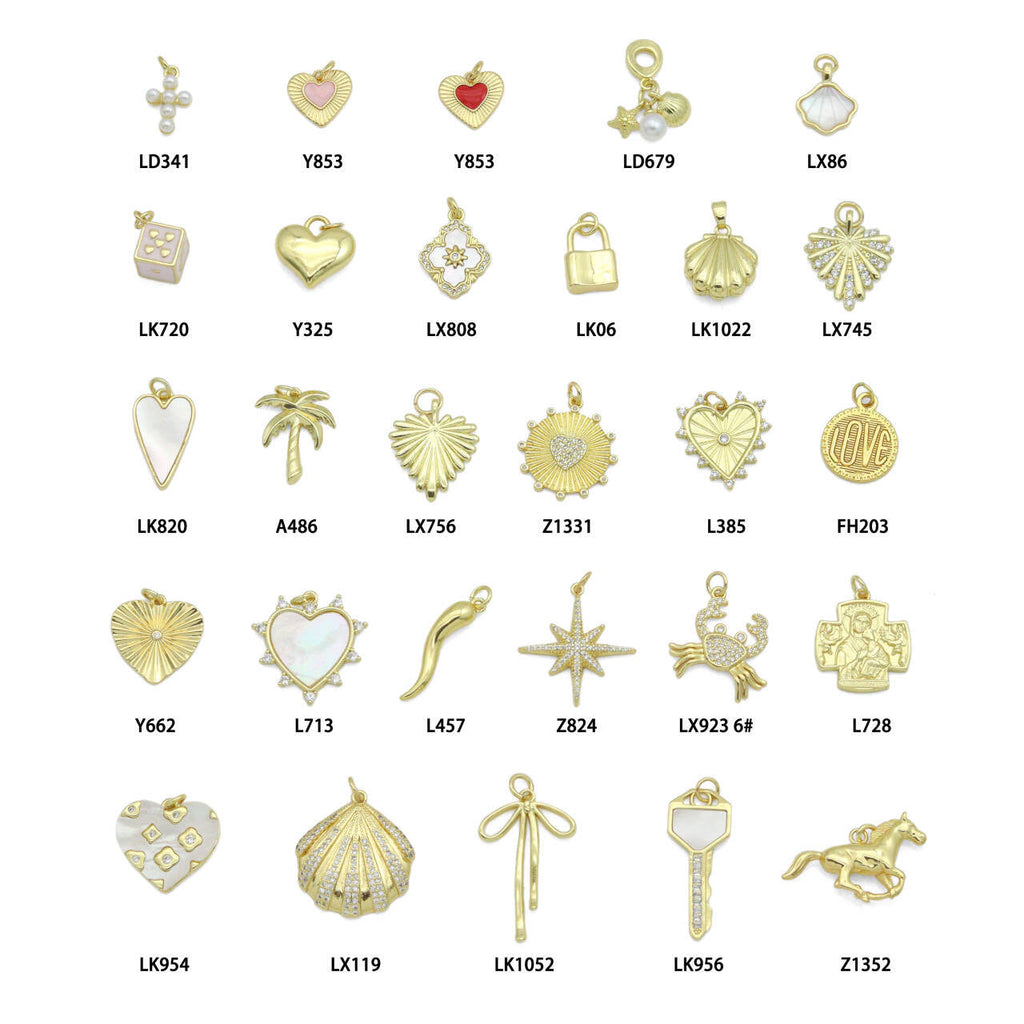 MIXED detachable charms for Scarf Necklace, charm bar necklace