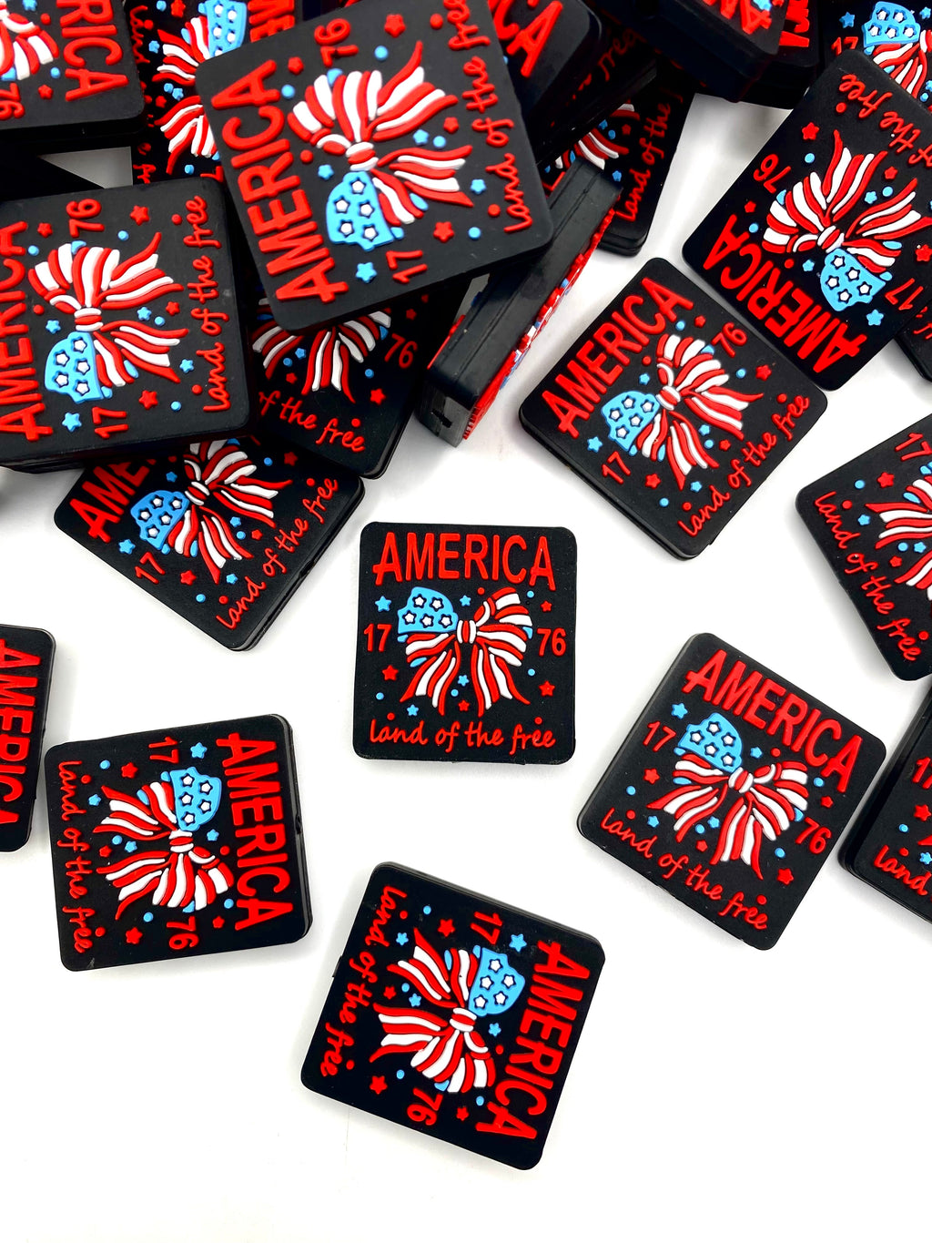 America 1776 Silicone Focal Beads