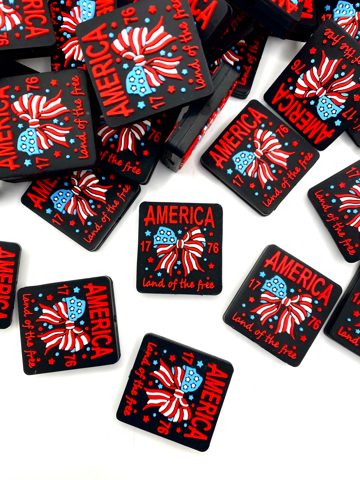 America 1776 Silicone Focal Beads