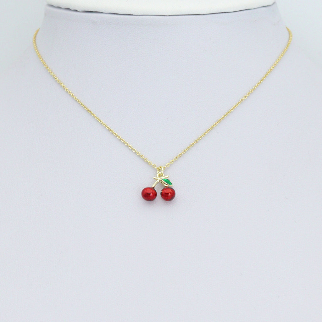 Enamel Cherry Charm, Sku#Y577
