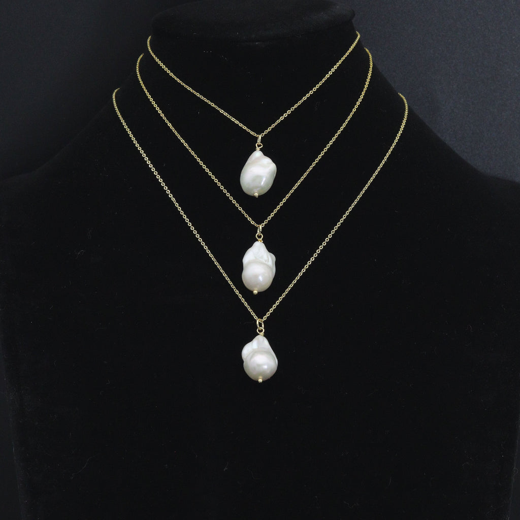 Natural Baroque Pearl Pendant charm, Sku#EF802