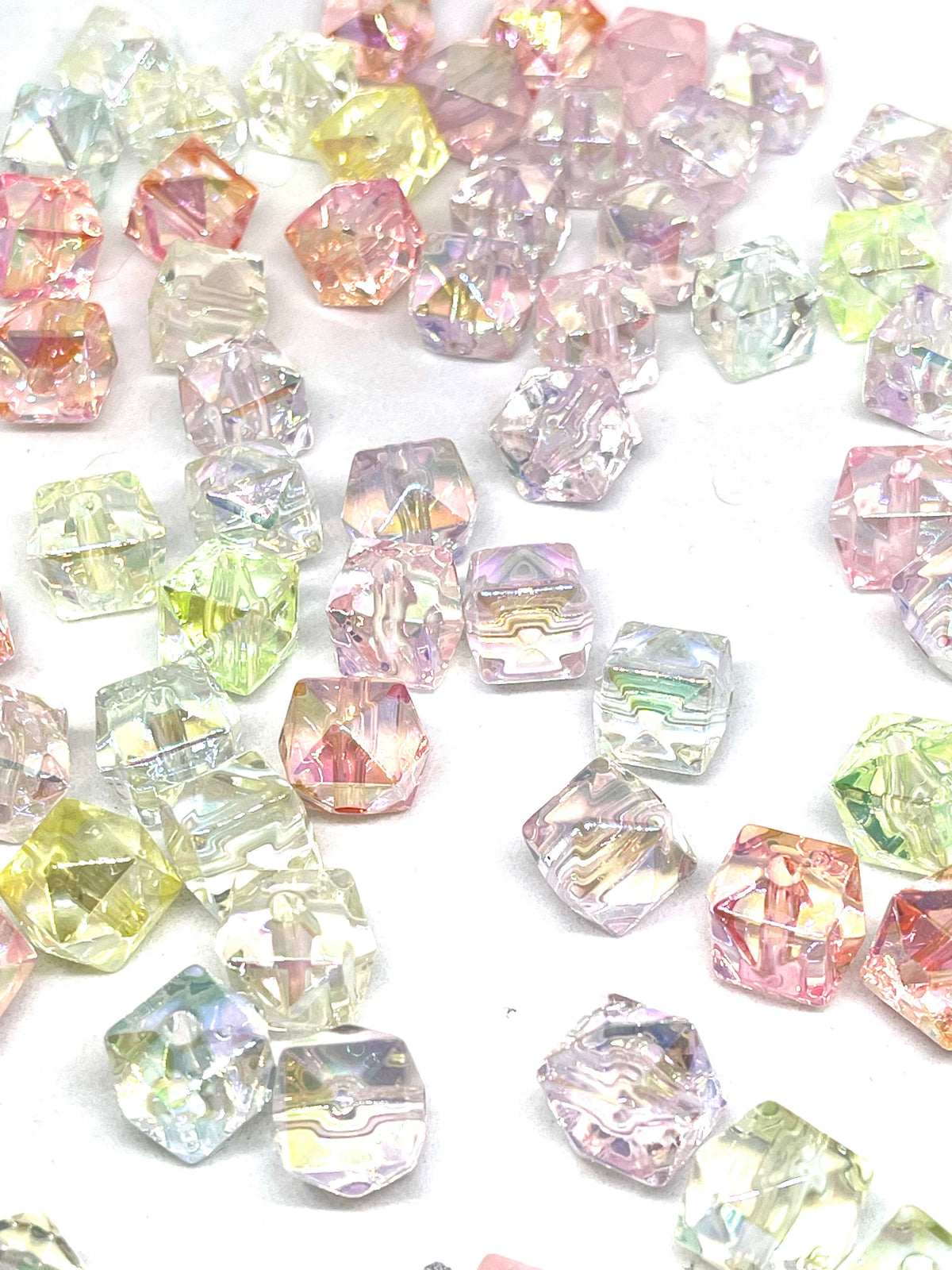 14 mm Hexagon Multiple Color Spacer Beads SP112