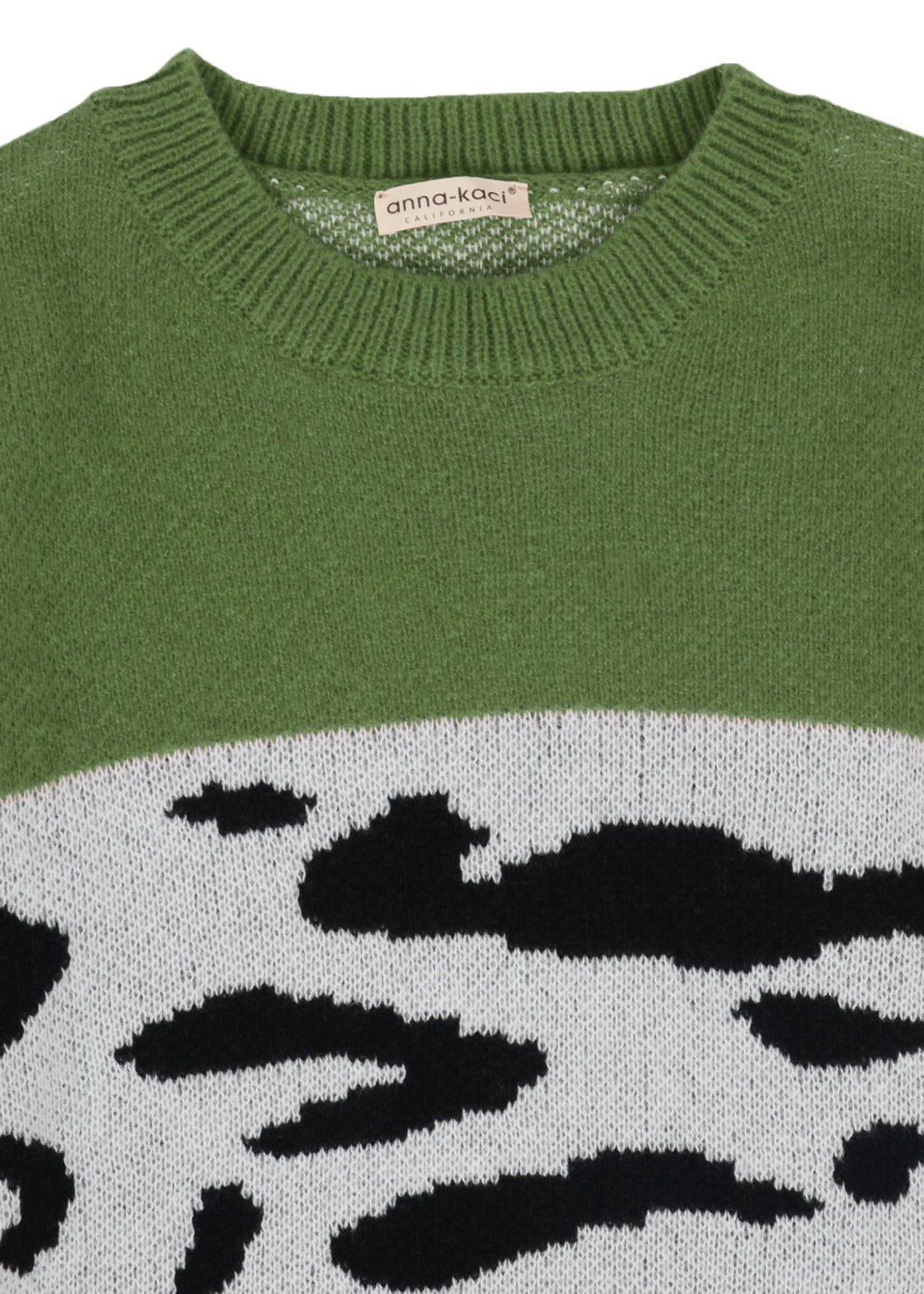 Color Block Animal Print Sweater