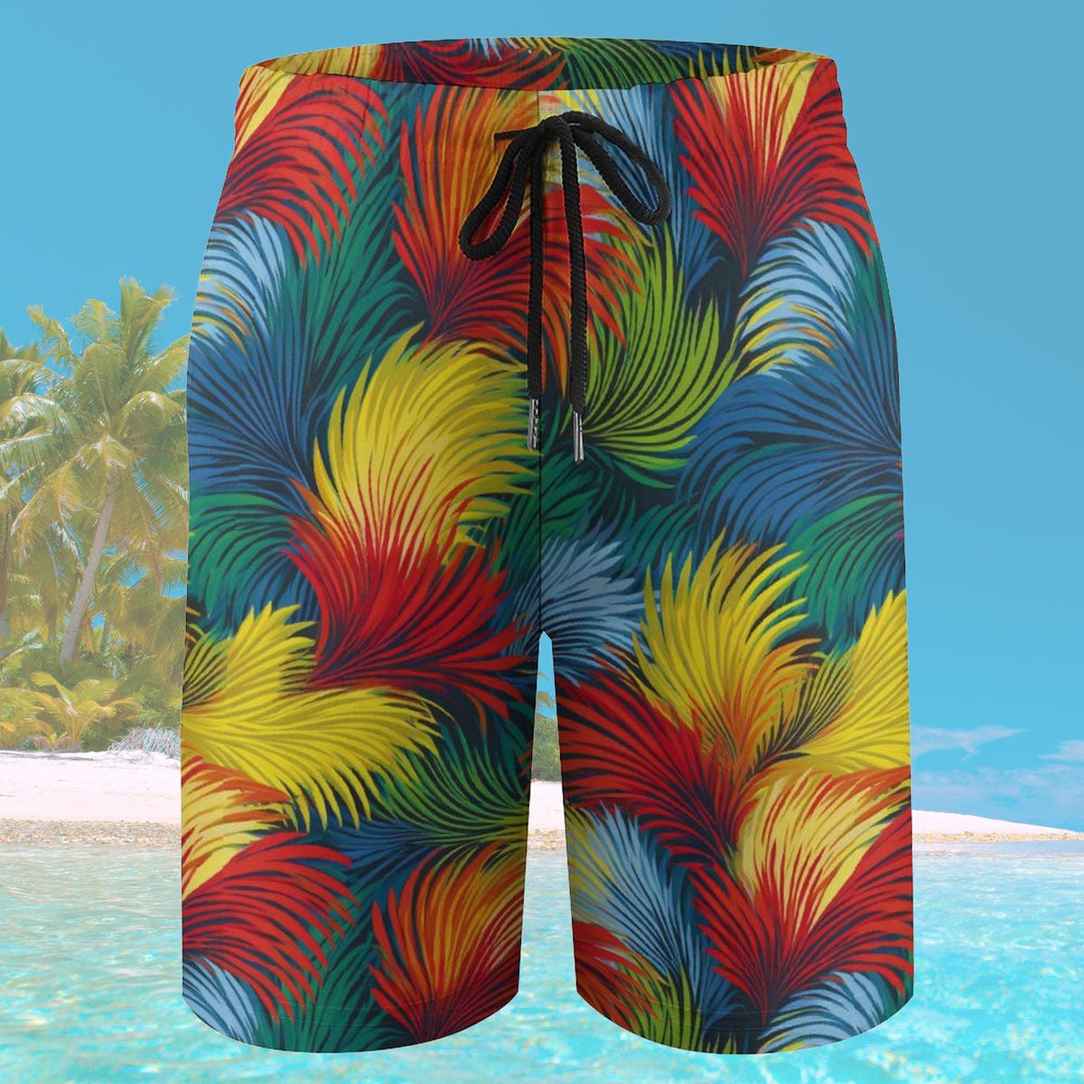 Seagrass Pattern Board Shorts