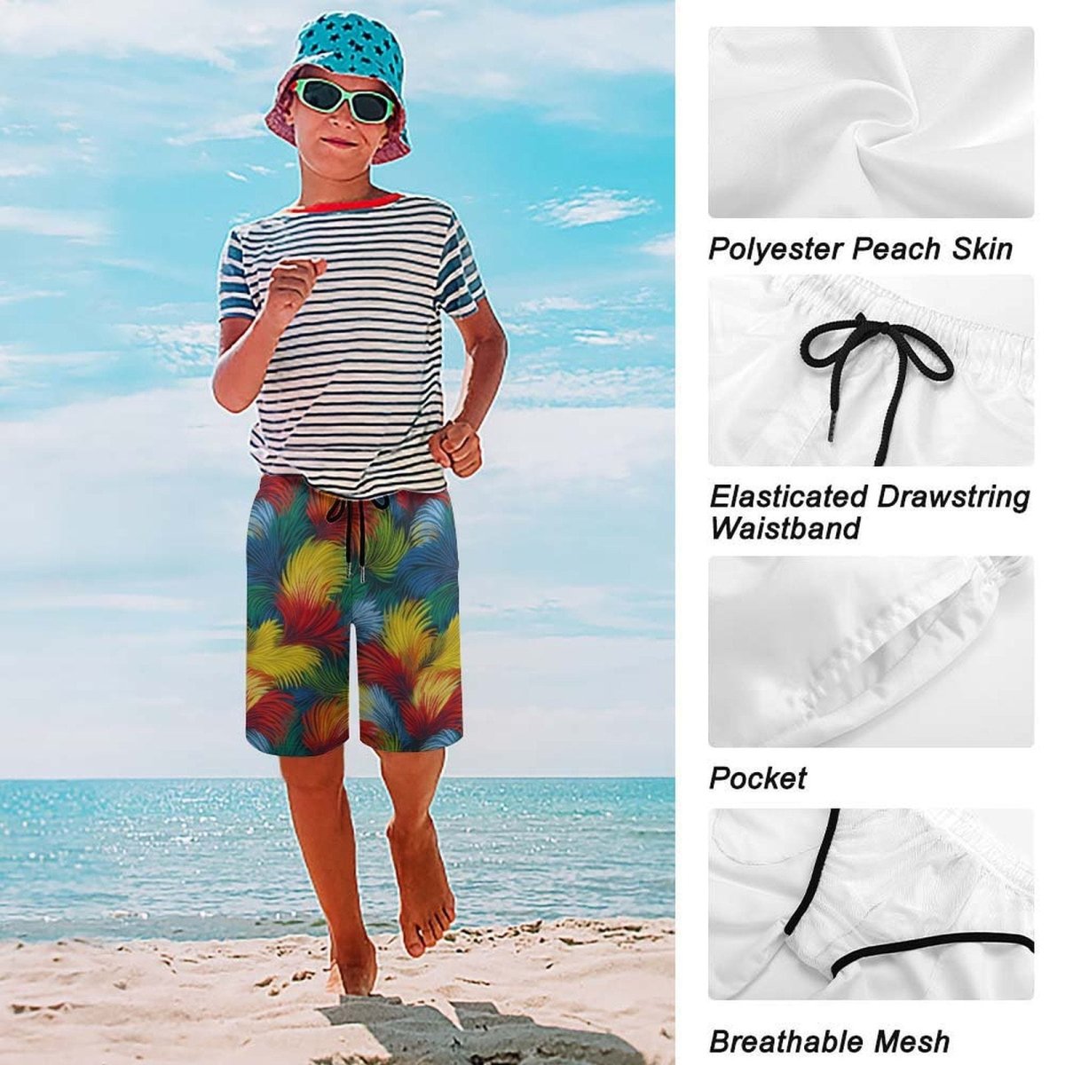 Seagrass Pattern Board Shorts