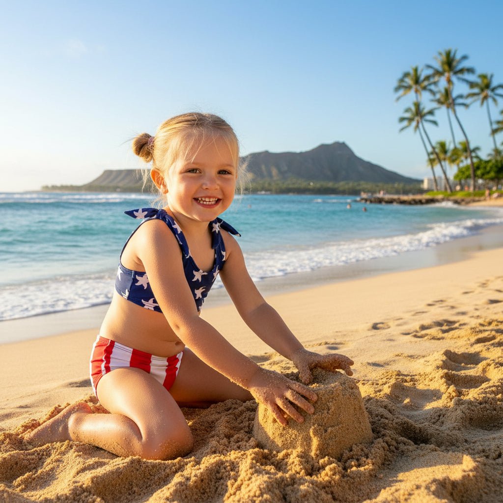 Children's American Flag Bikini
