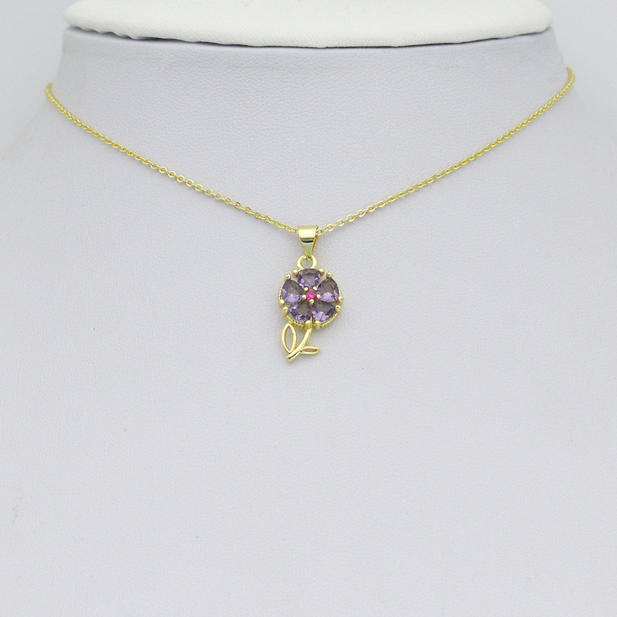 Colorful CZ Flower charm For Necklace Bracelet Jewelry Making Supply, Sku#LD769