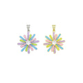 Colorful Enamel Flower charm For Necklace Bracelet Jewelry Making Supply, Sku#LX932/F1447