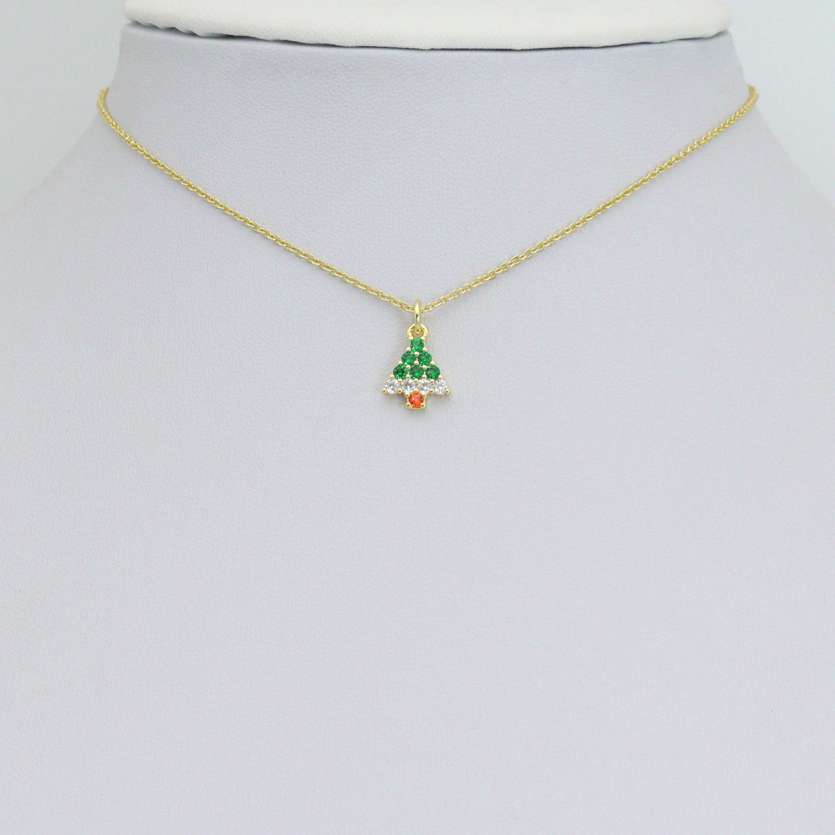 Colorful CZ ChristmasTree charm For Necklace Bracelet Jewelry Making Supply, Sku#LX935