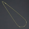 Dainty Gold Link Chain with CZ Bezel Connector Necklace, sku#LX933