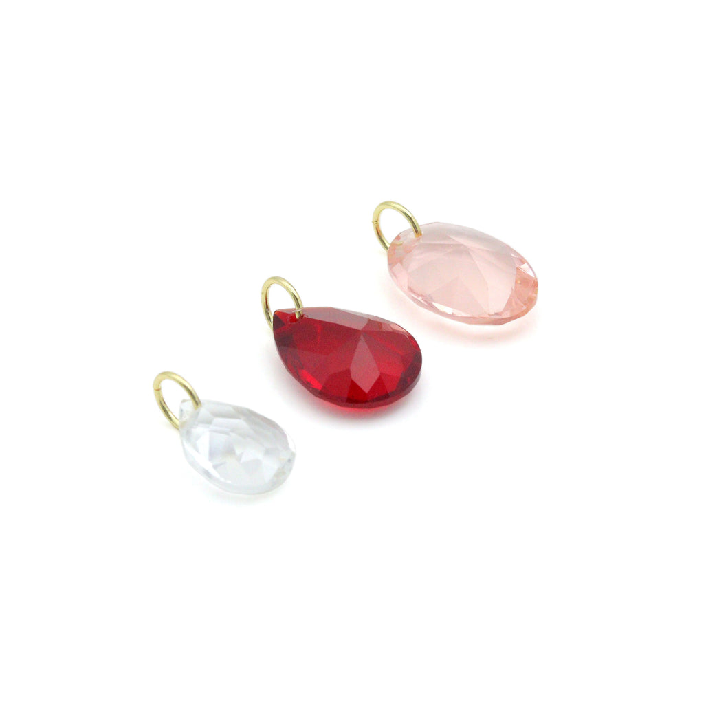 Aurora Drops Collection, Oval Drop Shape Pendant charm, Stone charm, Sku#LX969