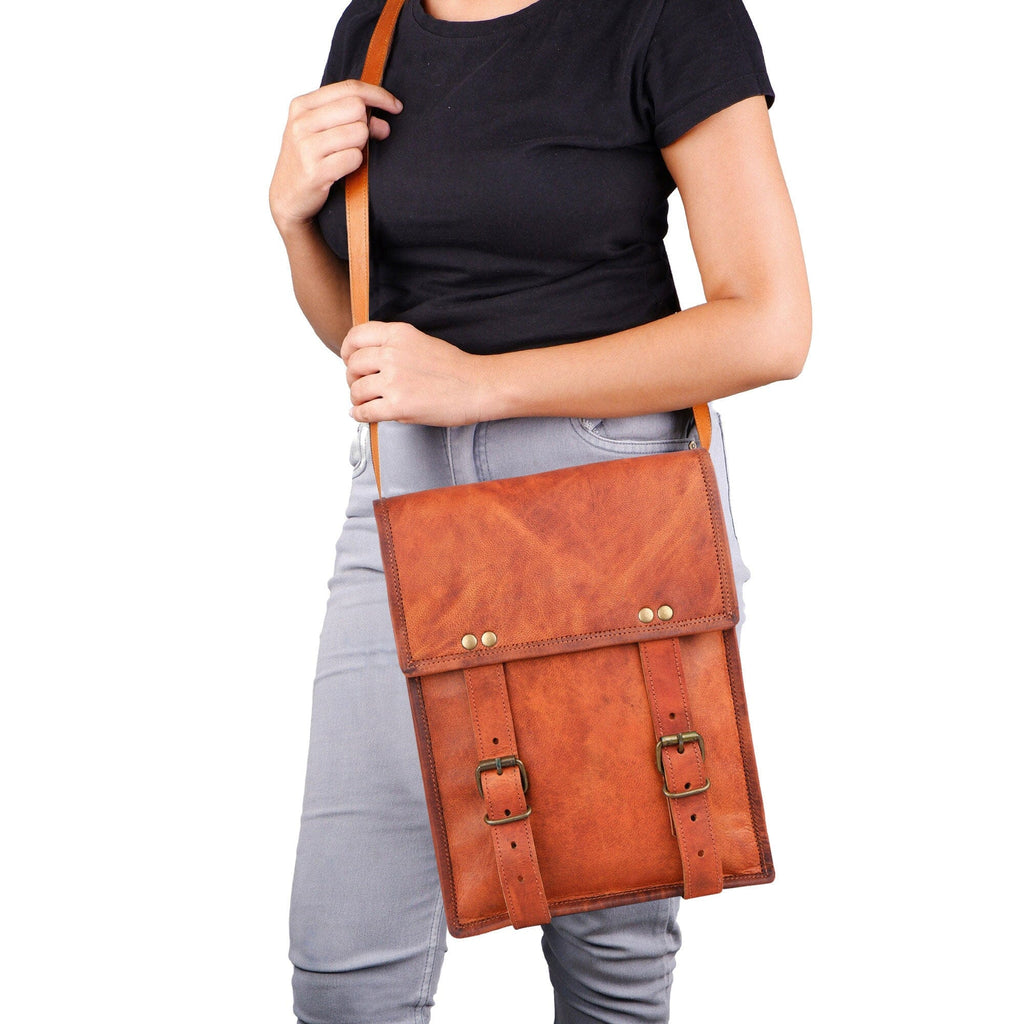 The Shepard Crossbody – Handcrafted Brown Leather Crossbody Bag | Classy Leather Bags