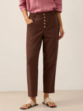 Linen Simple Button Fly Trouser Pants HEIDI-LINTICO