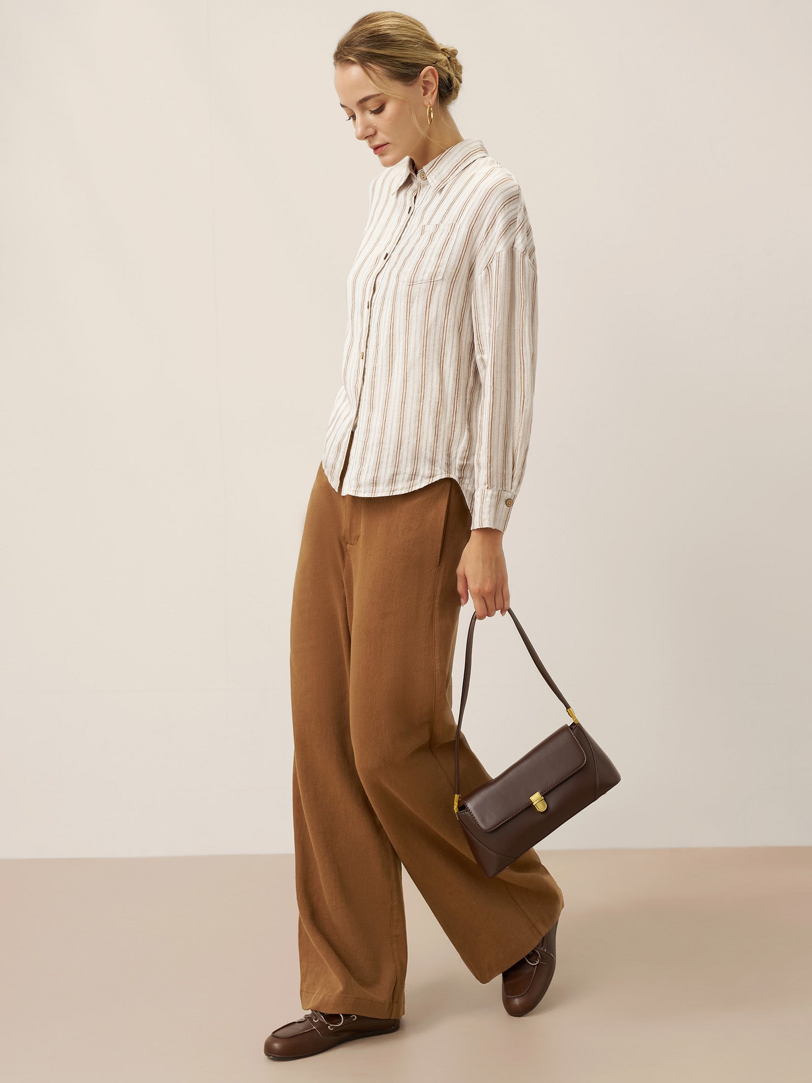 Linen Striped Drop Shoulder Shirt KENNEDY-LINTICO