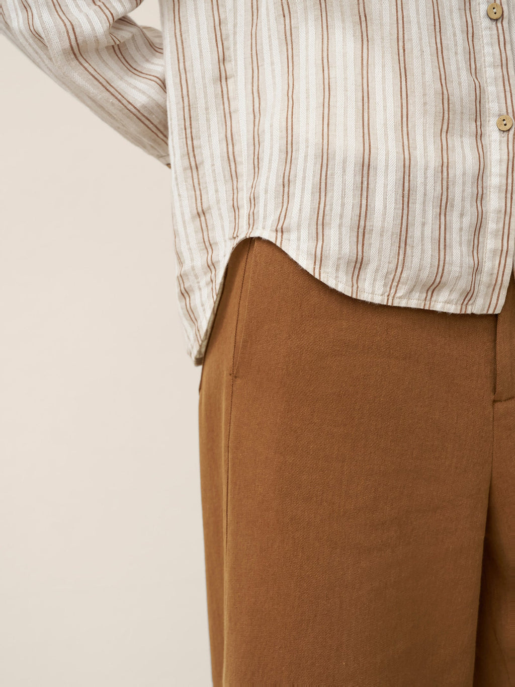 Linen Striped Drop Shoulder Shirt KENNEDY-LINTICO