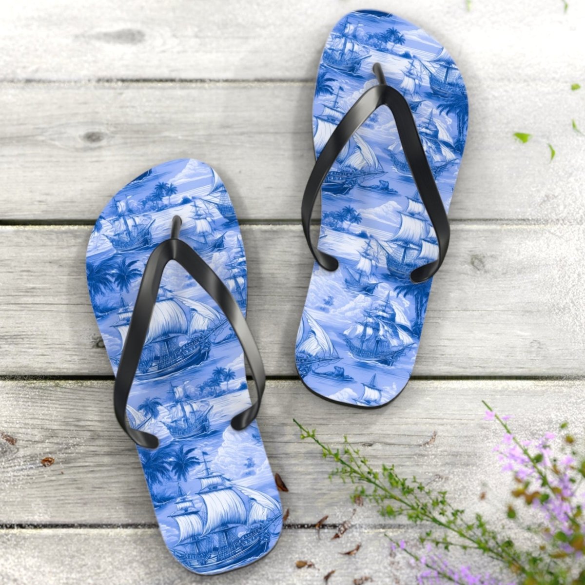 Ship Shape Nautical Flip Flop Shoes