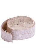 Beige elastic roll on a white background