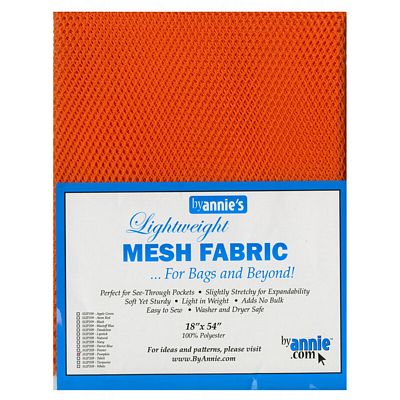 Lightweight Mesh Fabric, Pumpkin, 18" x 54"
