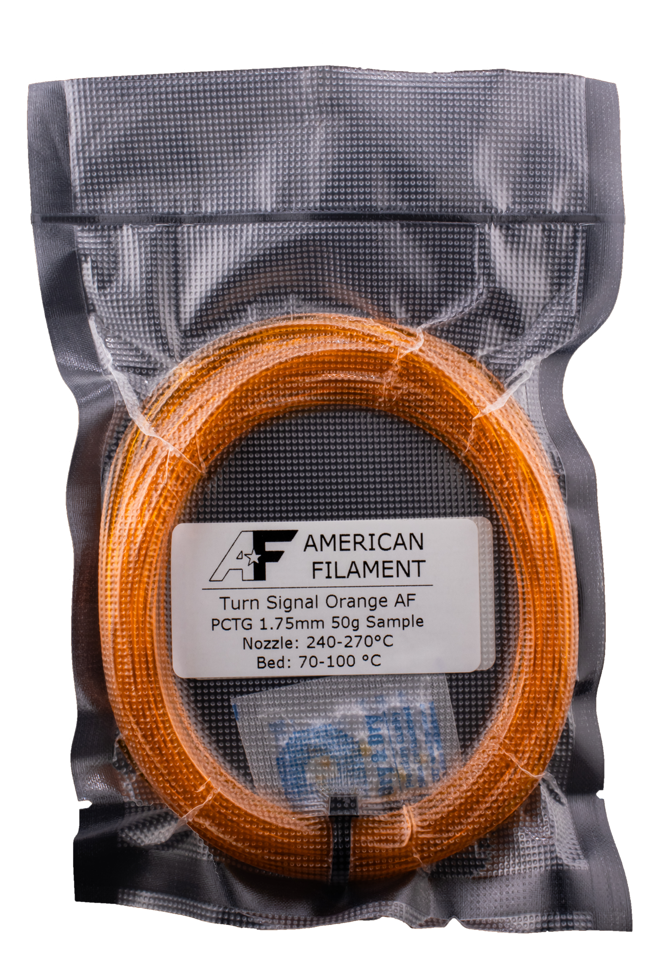 Transparent Turn Signal Orange AF 1.75mm PCTG Filament Made in the USA!
