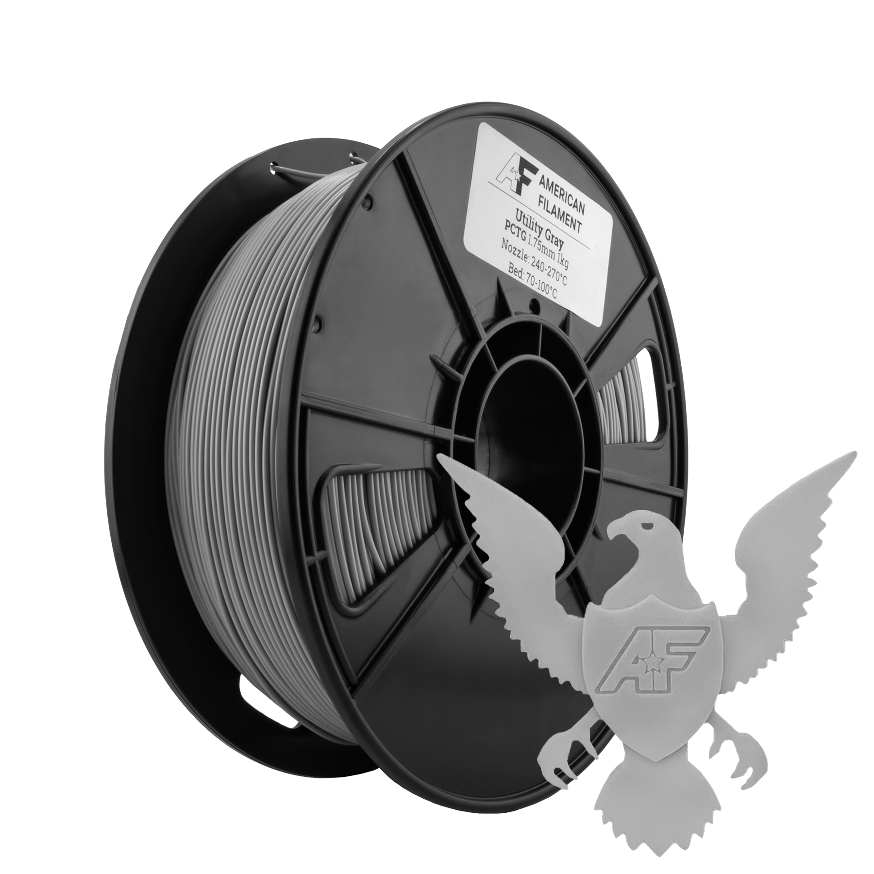 Utility Gray AF 1.75mm PCTG Filament Made in the USA!