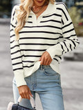 V-Neck Striped Sweater