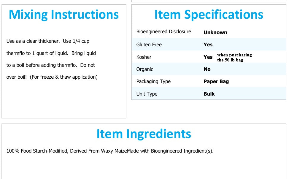 Ingredion Thermflo Canning & Freezing Thickener