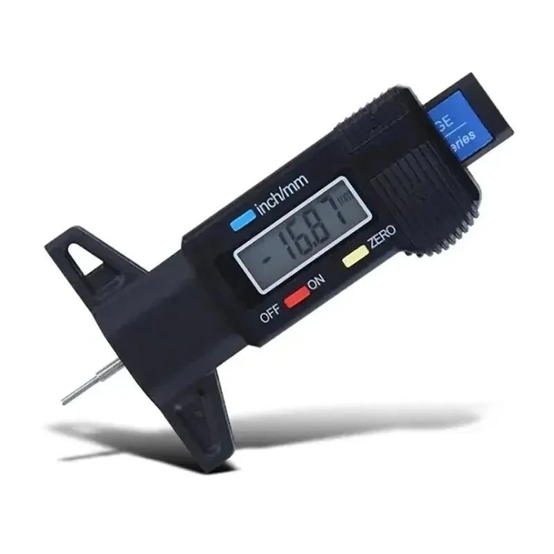 Digital caliper with a digital display on a white background