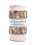 Fluffy pillow kit with label on a white background