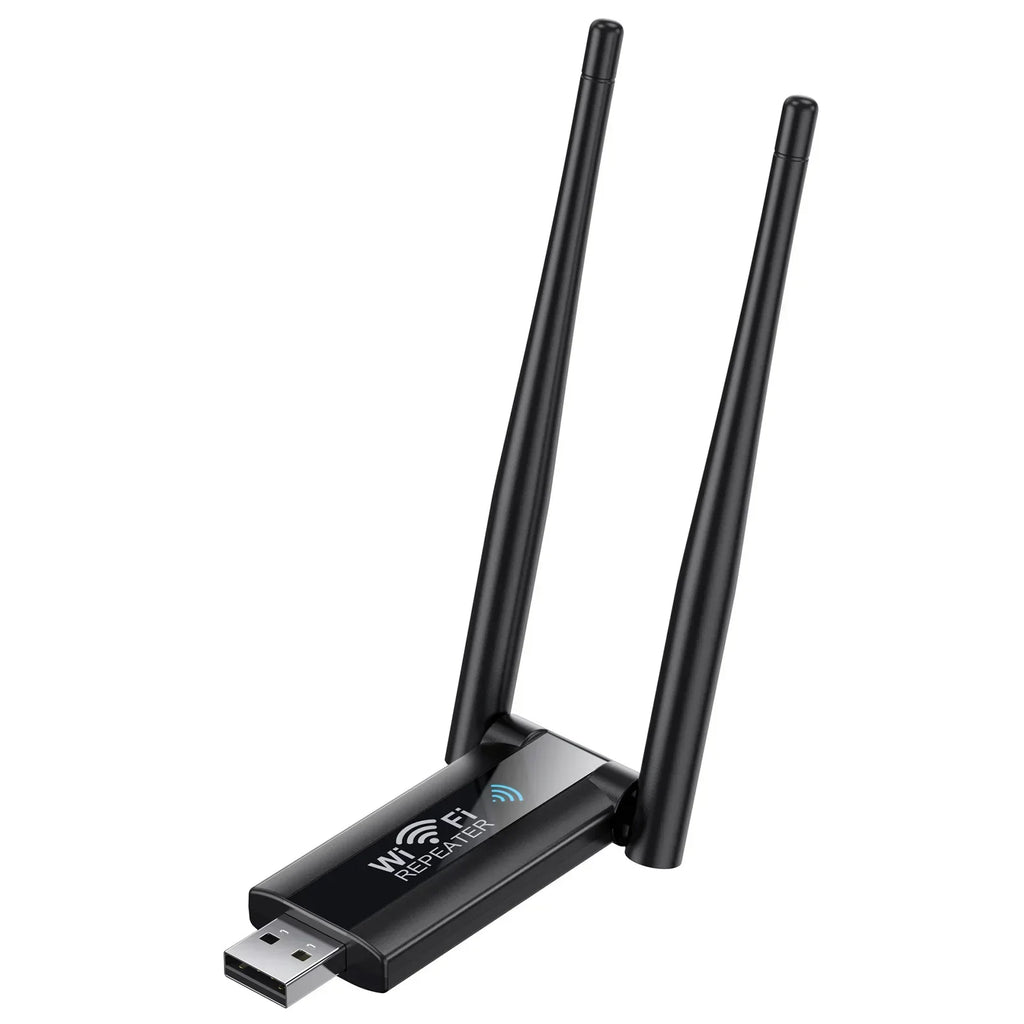 USB WiFi Range Extender 2.4GHz 300Mbps Wireless Repeater Signal Booster - Long Range USB Wi‑Fi Adapter for Home Network