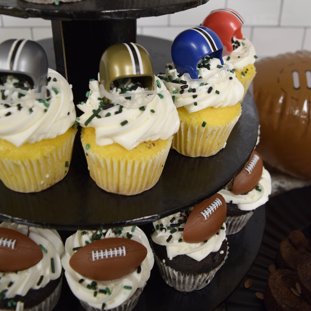 54 Pieces-Plastic Football Cupcake Rings