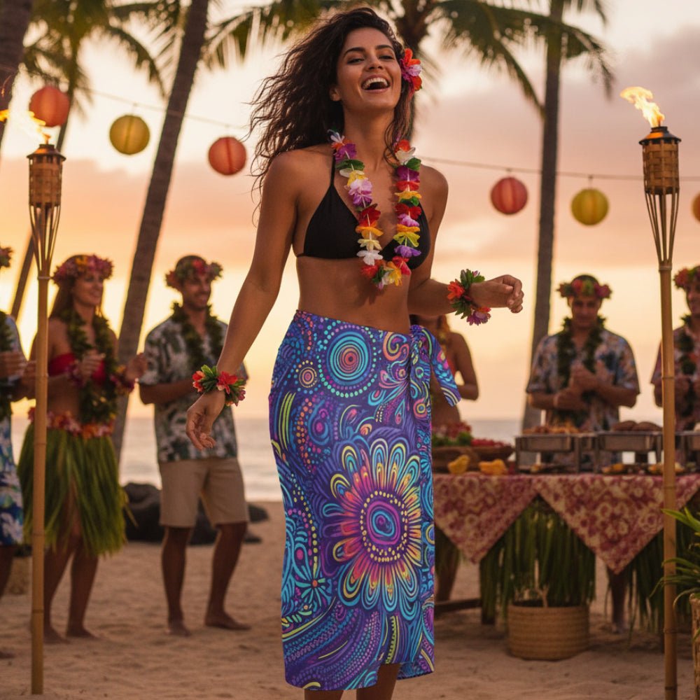 Tiki-Island-Tribal Women's Long Cover Up