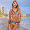 Women's Hawaiian Style Flowers String Bikini