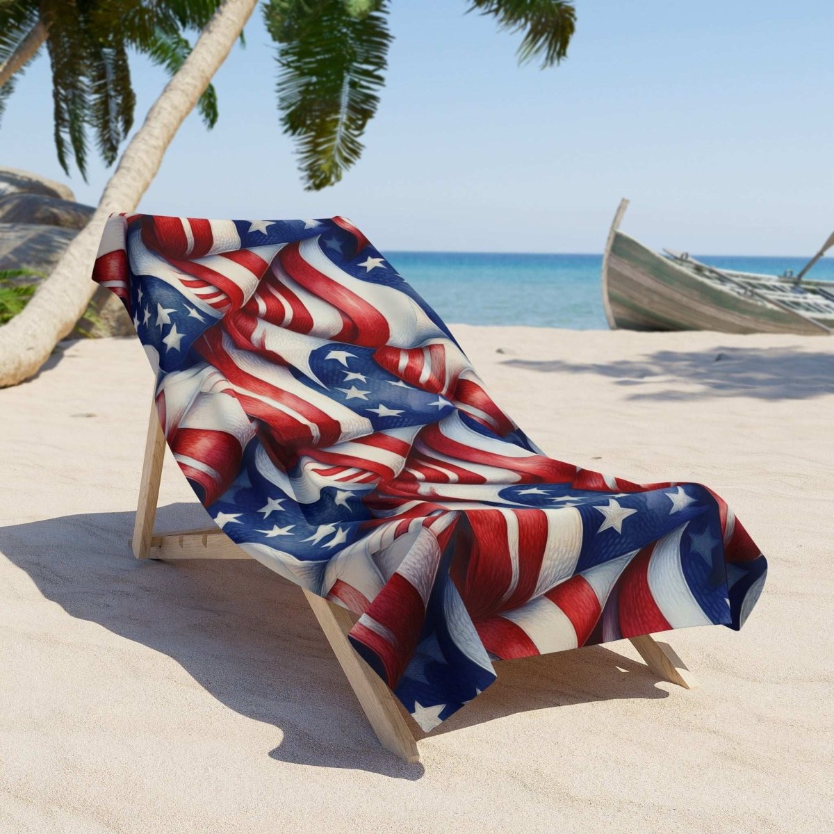 USA American Flag Beach Towel