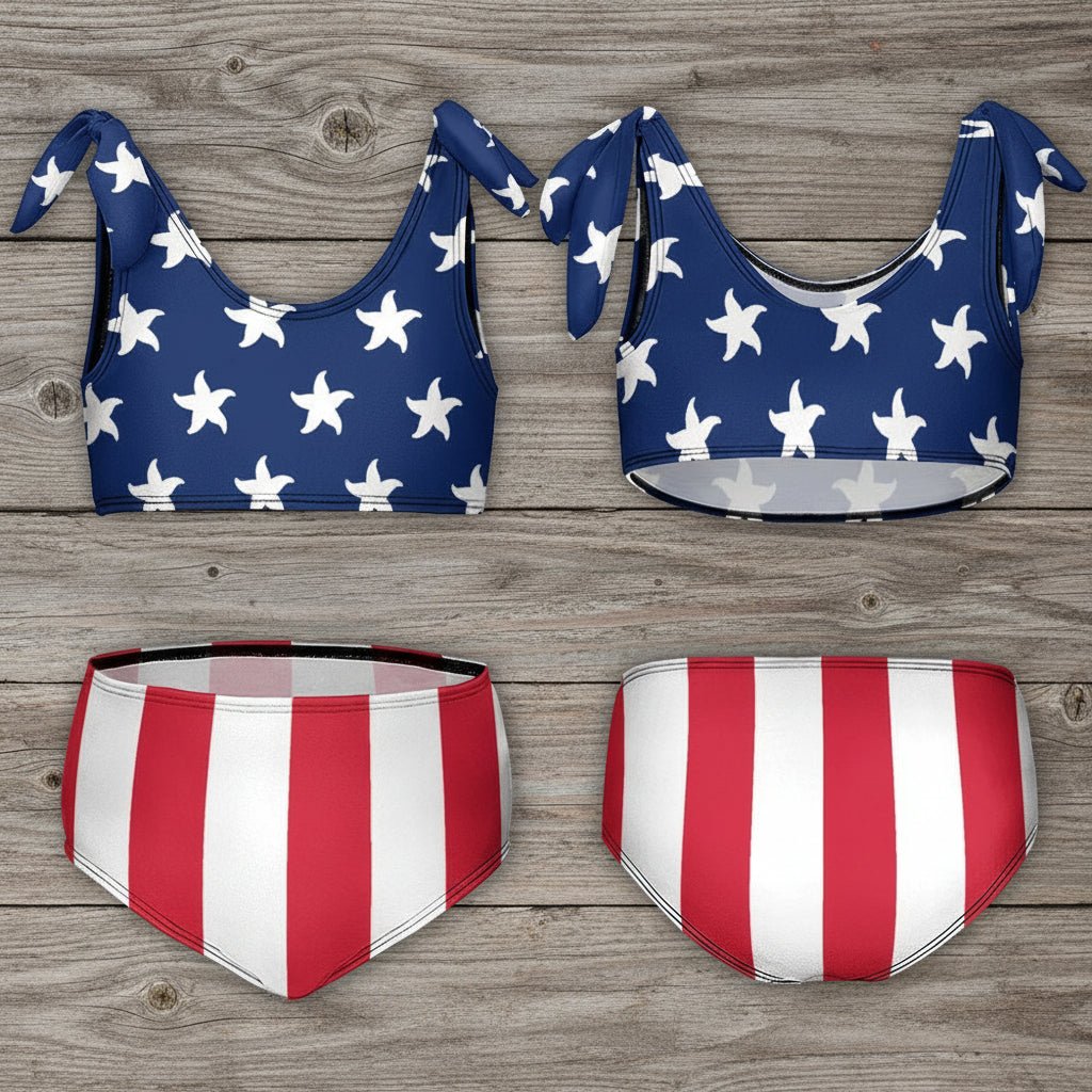 Children's American Flag Bikini