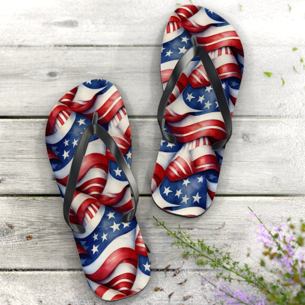 Patriotic Flip Flop Shoes