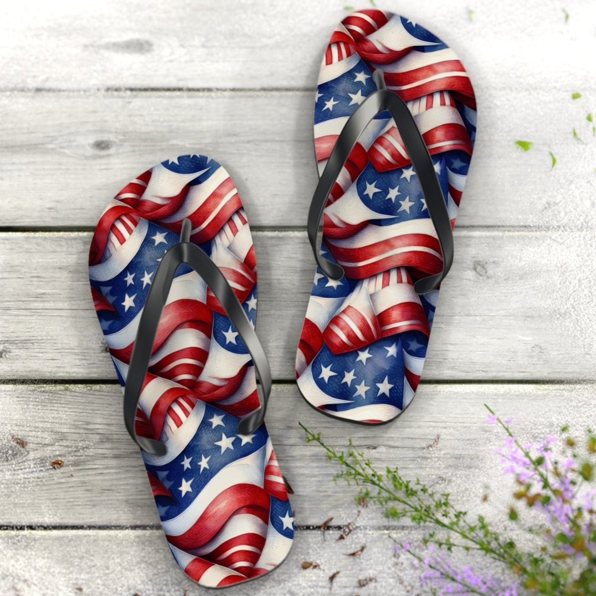 Patriotic Flip Flop Shoes