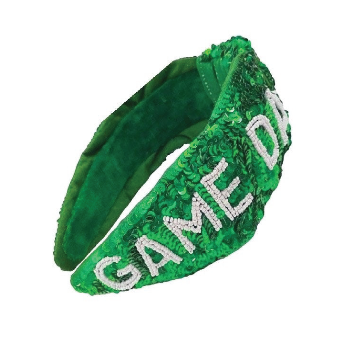 Green Sequin Game Day Headband