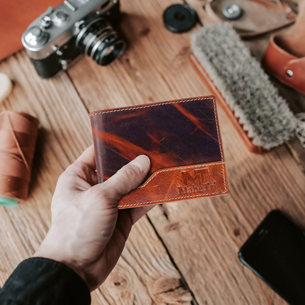Morgan Bi-fold Wallet – Full-Grain Buffalo Leather Slim Wallet | Classy Leather Bags