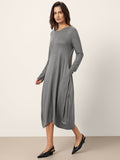 Wool Cocoon Curved Waist Mini Dress FARRAH