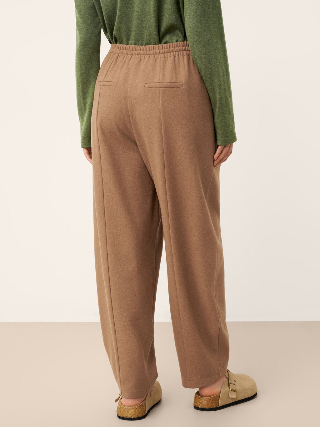 Wool Drawstring Patch Pocket Pants PRISCILLA