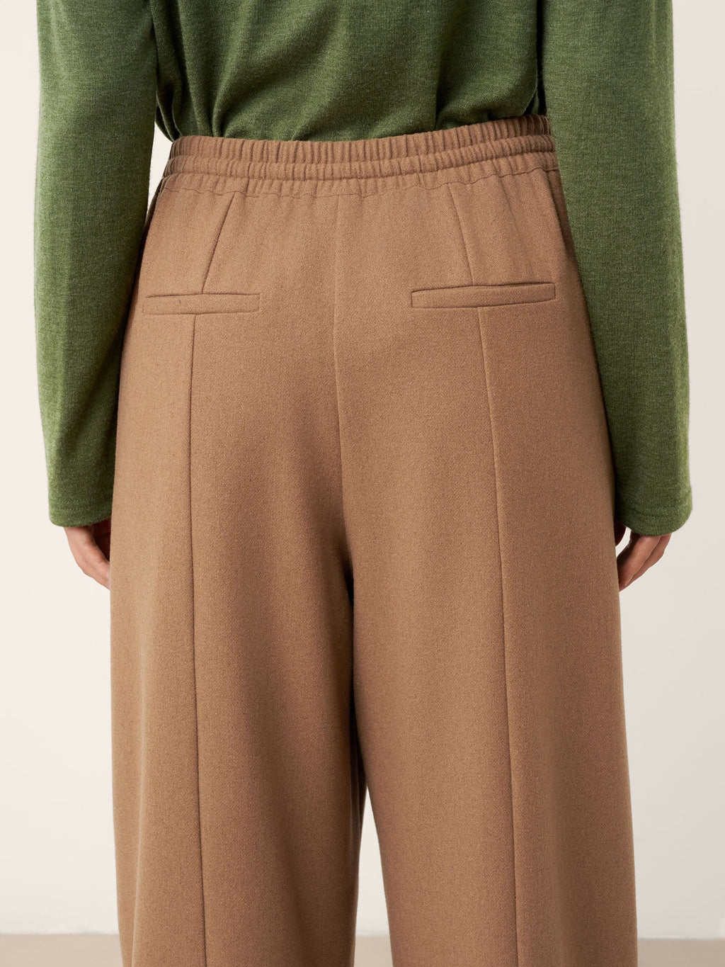 Wool Drawstring Patch Pocket Pants PRISCILLA