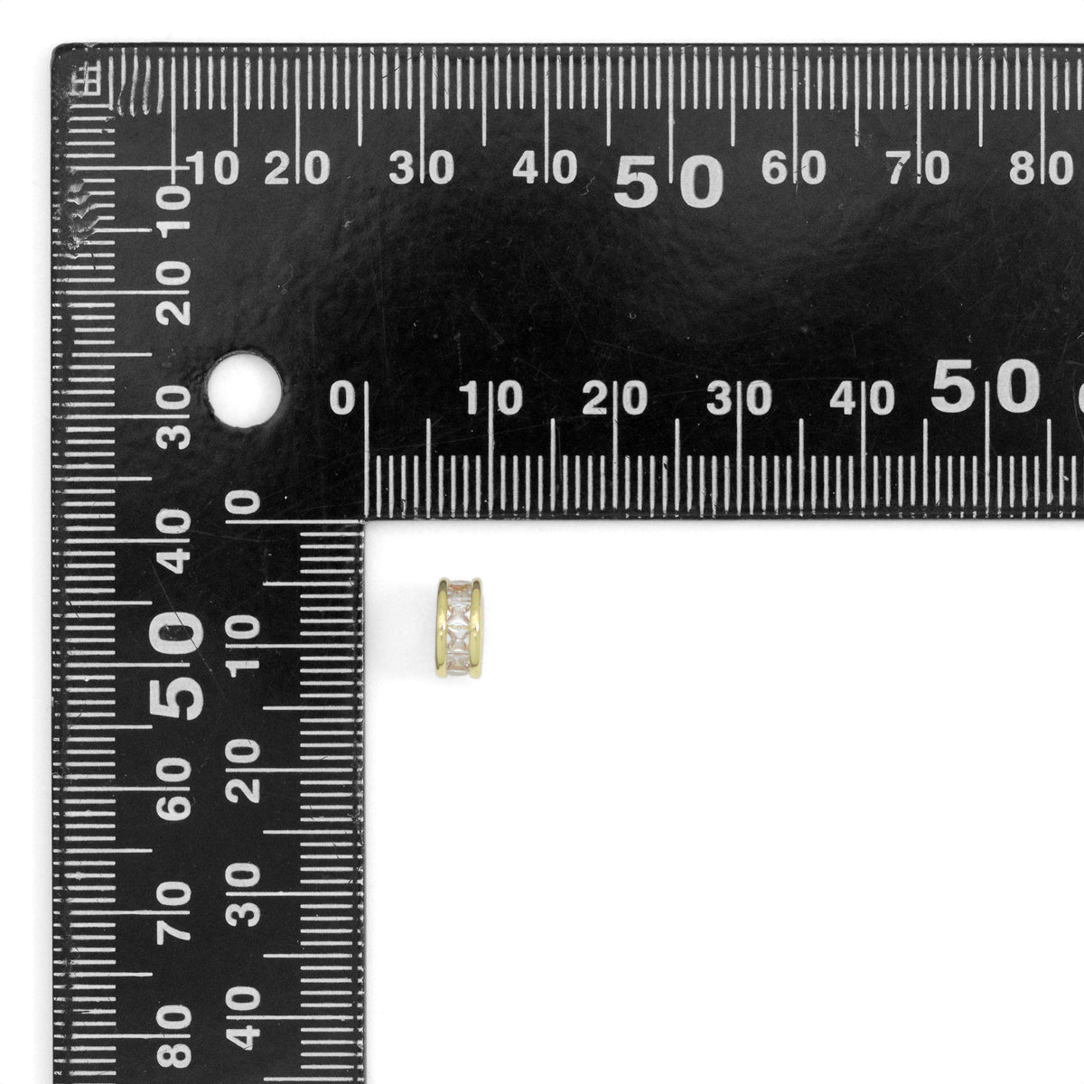 Baguette CZ Tube Shape Spacer Beads, Sku#Y1066