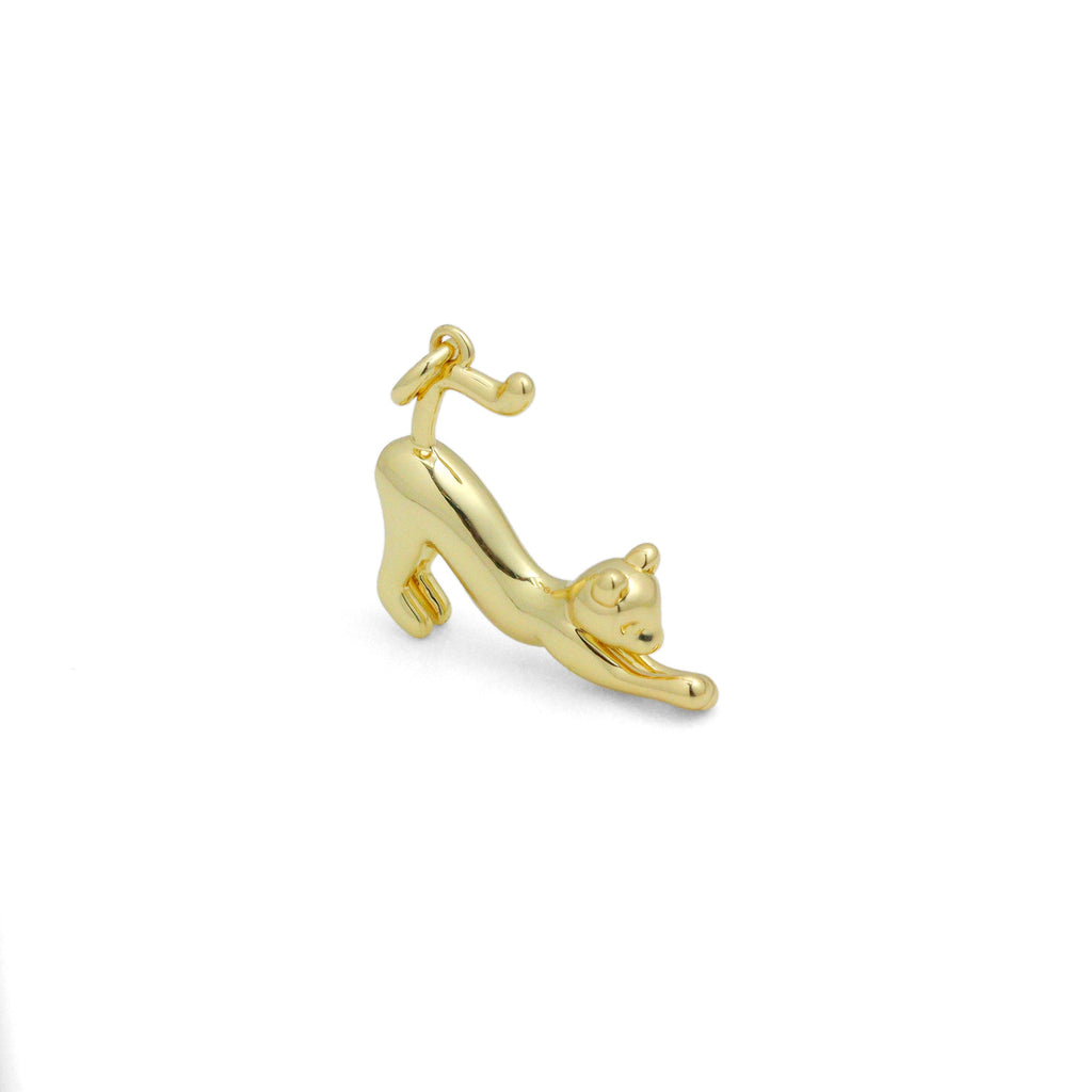 High Polished Cute Cat Shape Pendant/Charm, 18K Gold Filled Cat Charm, Necklace Bracelet Charm Pendant, 23x21mm,Sku#Z1386