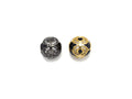 CZ Pave Round Spacer beads,  Enamel Black Dots Round Pave Ball, 11mm Cubic Zirconia Spacer Beads, sku#Z926